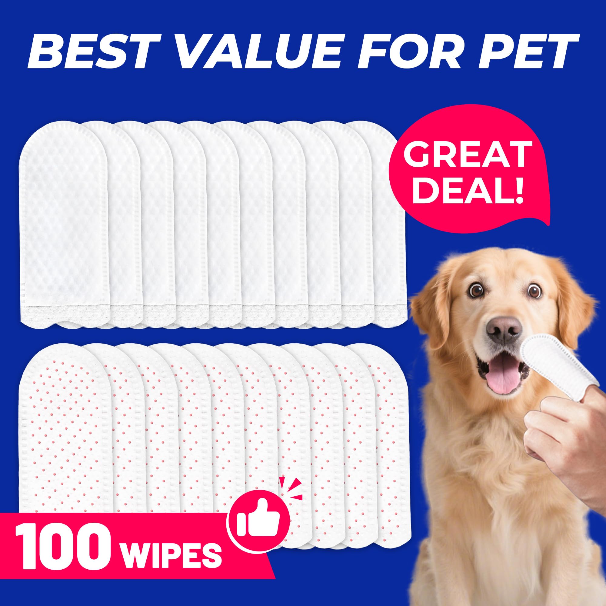 Wellix dog teeth wipes packaging back shows vet-approved ingredients for safe pet care