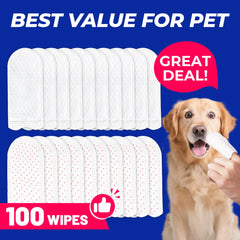 Wellix dog teeth wipes packaging back shows vet-approved ingredients for safe pet care
