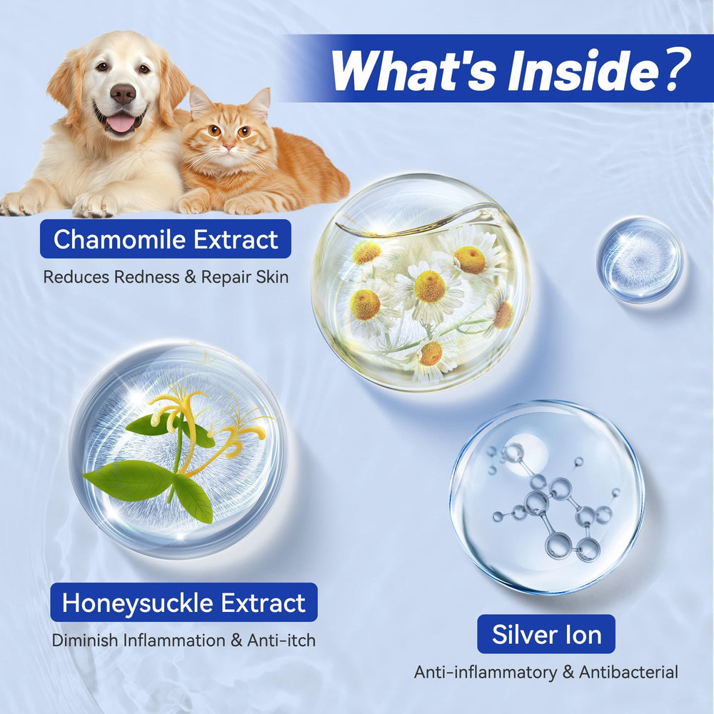 Wellix ingredients label highlights natural extracts designed for everyday pet ear care.