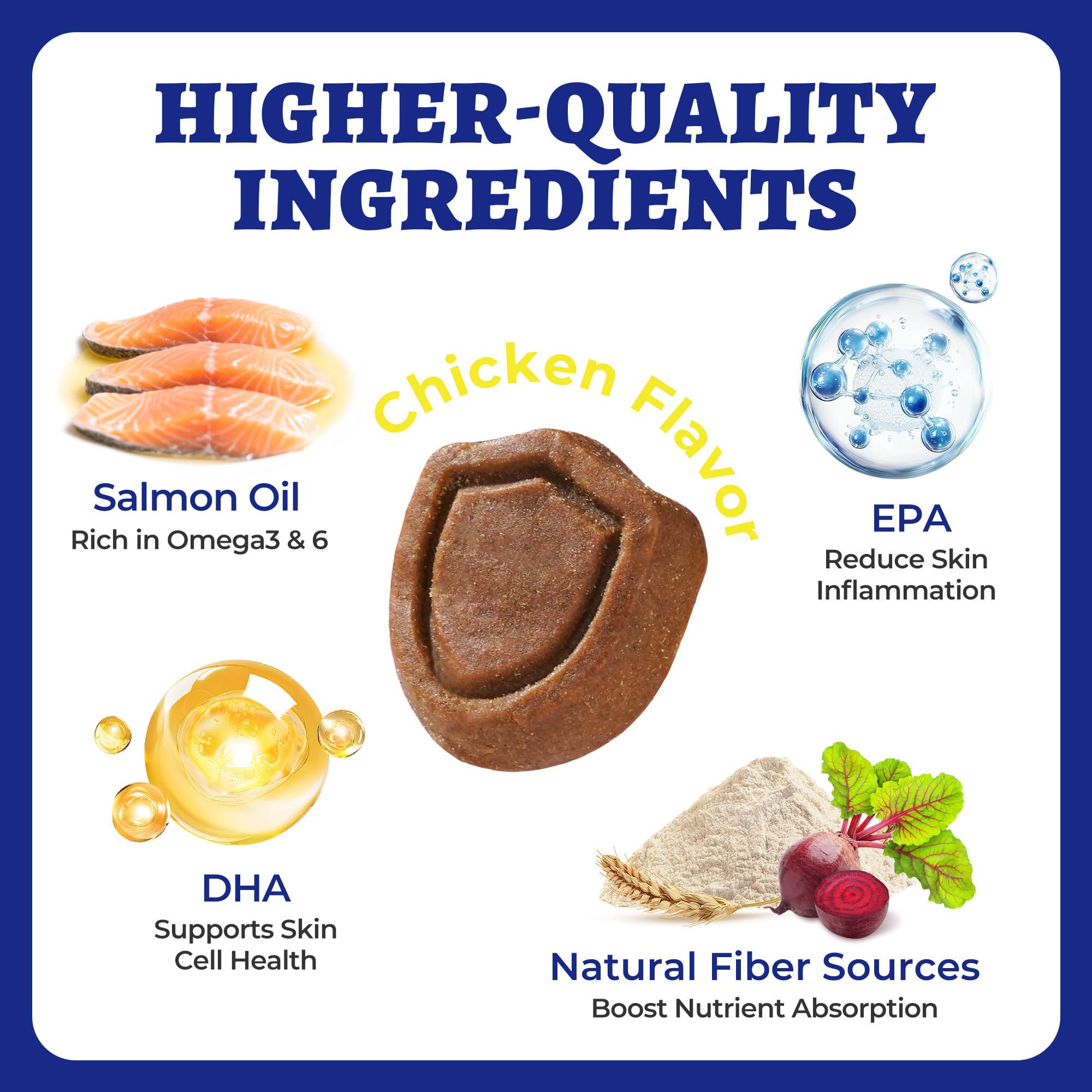 Wellix EPA-DHA deep-sea fish oil content signals balanced skin support in bites.