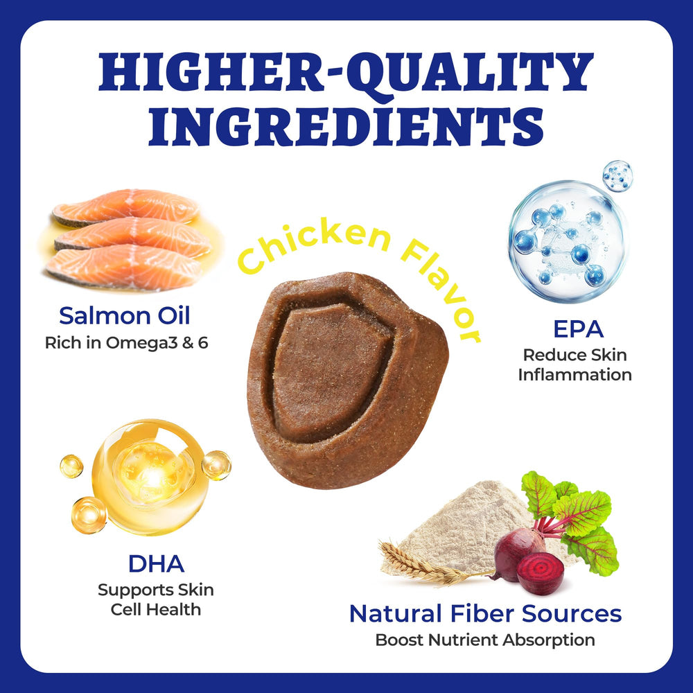 Wellix EPA-DHA deep-sea fish oil content signals balanced skin support in bites.