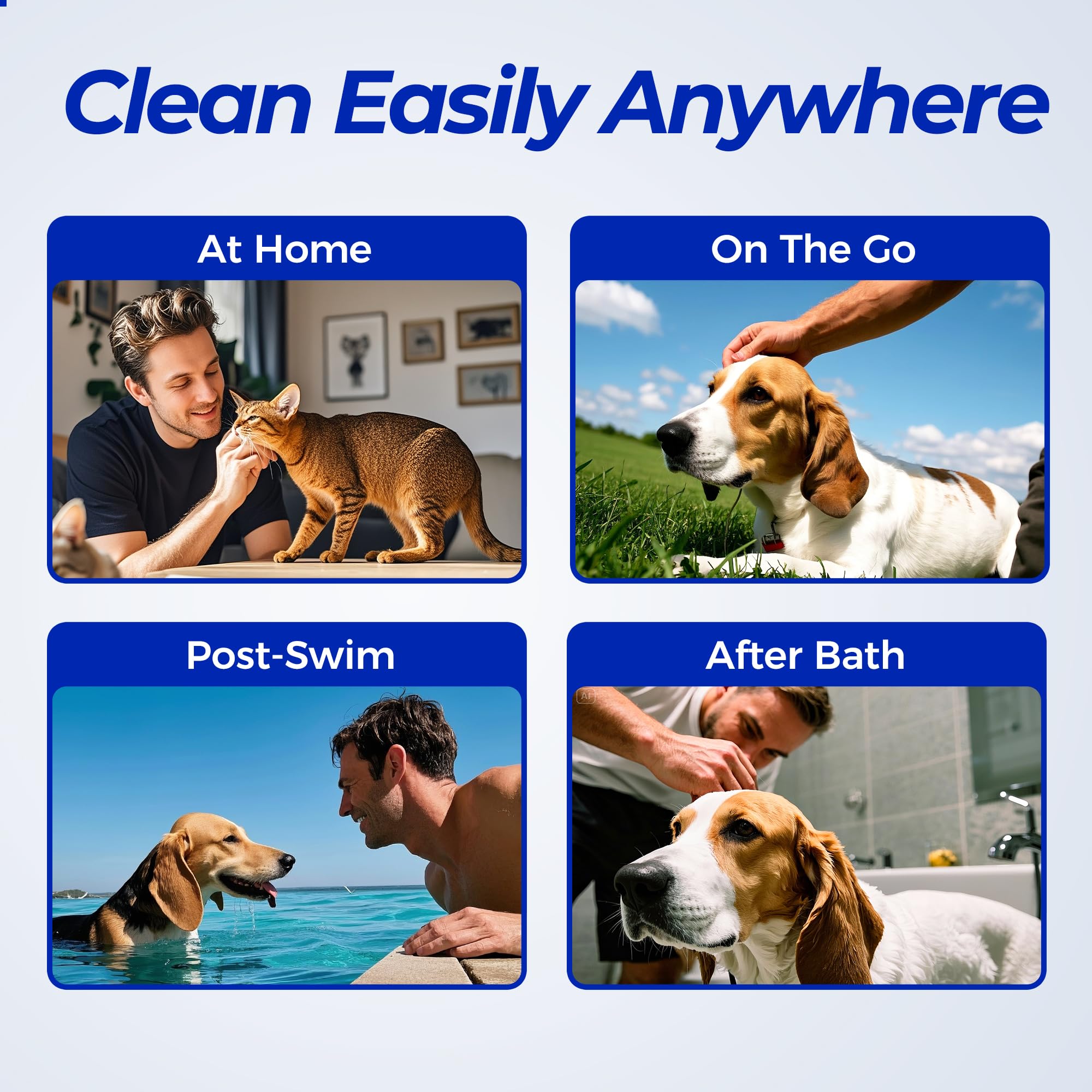 Wellix in-use dog image demonstrates easy, no-rinse routine for itchy-ear relief