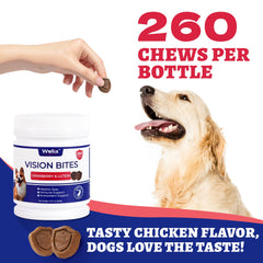 Wellix vision chews chicken flavor close-up enhances palatable eye care for daily dosing