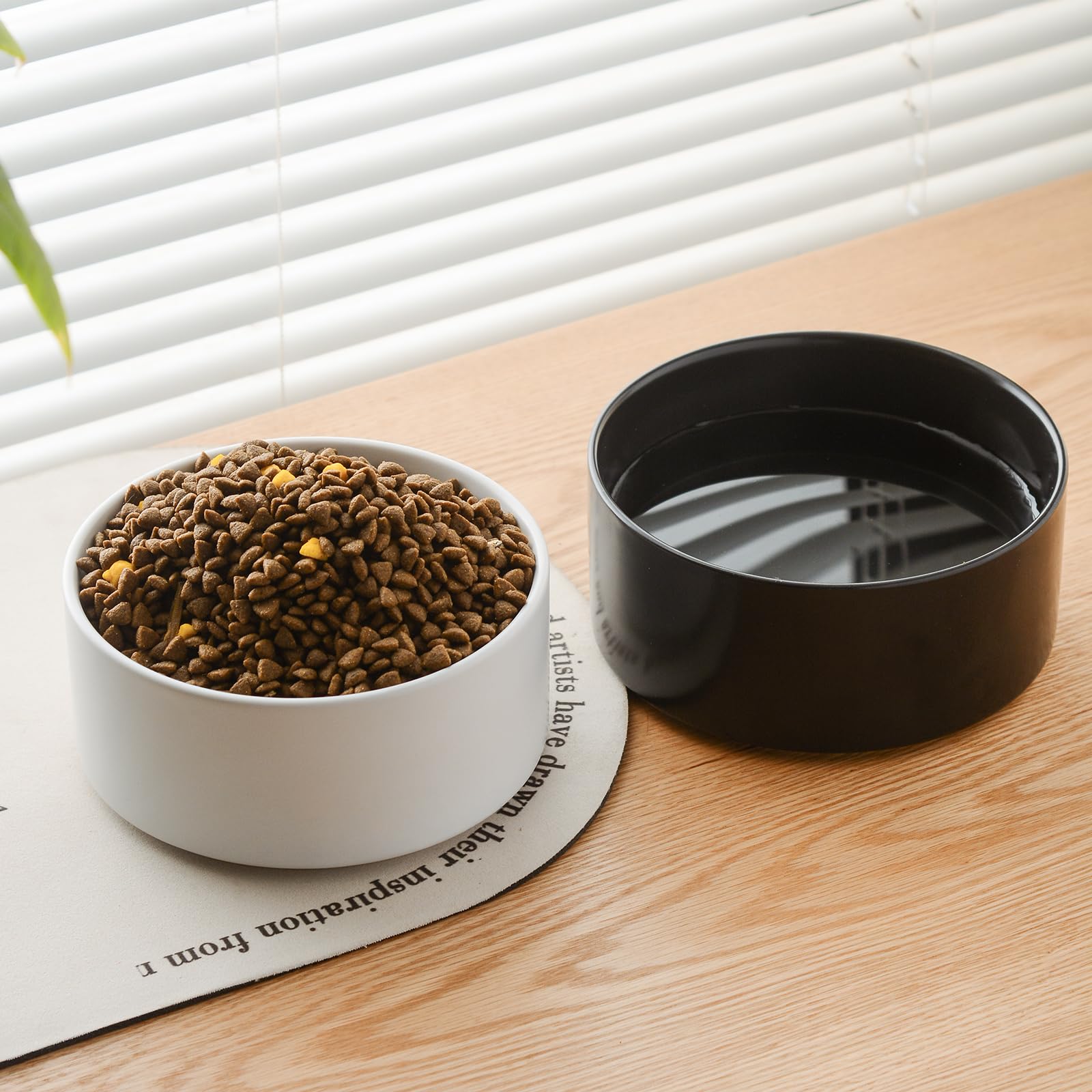 Welloyed black ceramic dog bowl combines style with durability