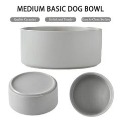 Welloyed ceramic dog bowl 30oz capacity for meals and hydration on demand.
