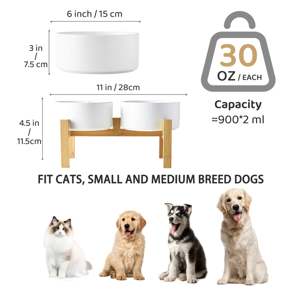 Welloyed dual 30 oz bowls provide reliable meal and hydration options.