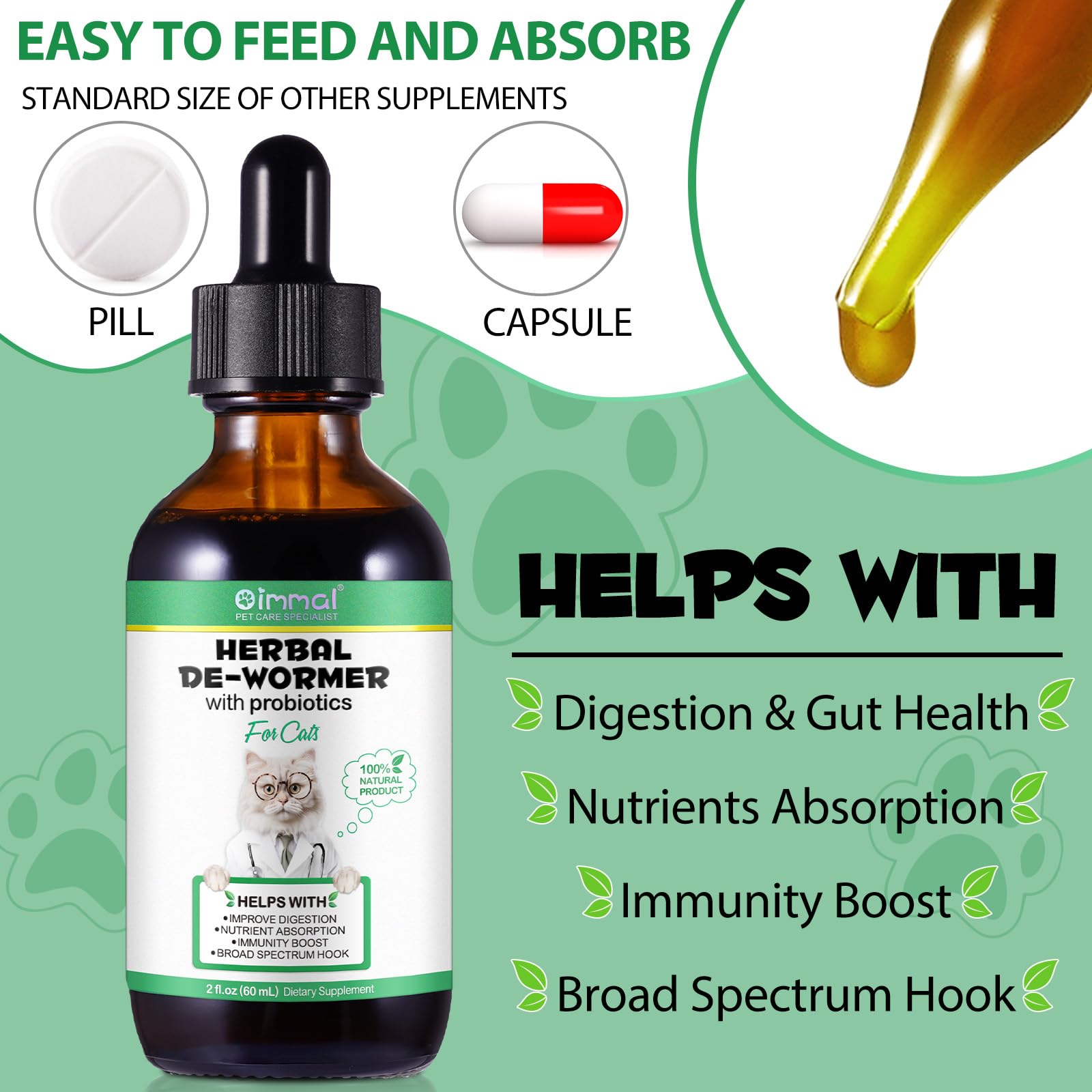 WELOSUER cat immune support herbal blend promotes resilience