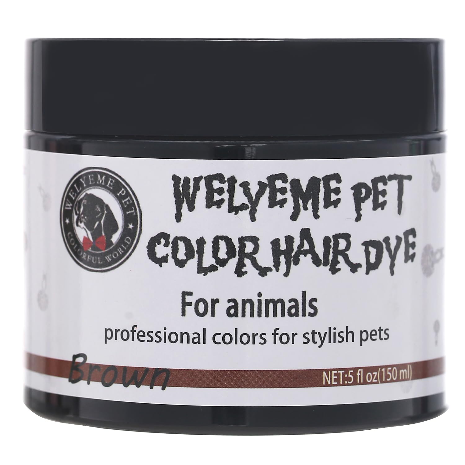 WELYEME dog hair dye Brown-2 application on coat for long-lasting color