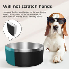 WENBOKMIN dishwasher-safe stainless bowl makes cleaning quick.
