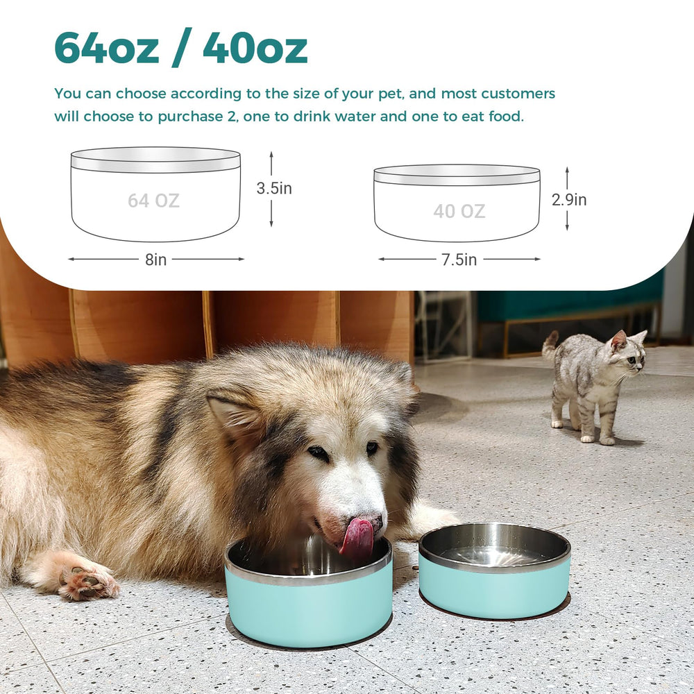 WENBOKMIN dog bowl with anti-overturning design to prevent spills during meals.