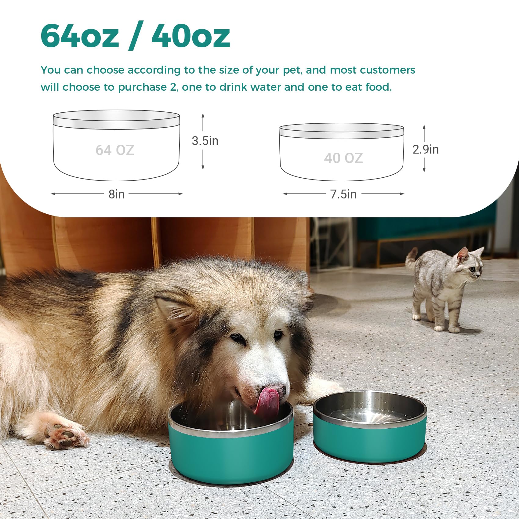 WENBOKMIN anti-slip bottom bowl—quiet meals on non-slip silicone base.