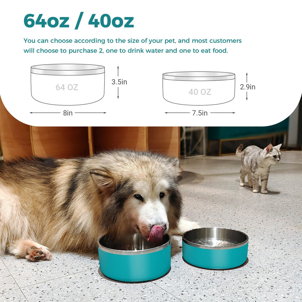 WENBOKMIN dog bowl anti-slip bottom keeps bowls steady during meals