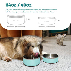WENBOKMIN dog bowl with anti-overturning design to prevent spills during meals.