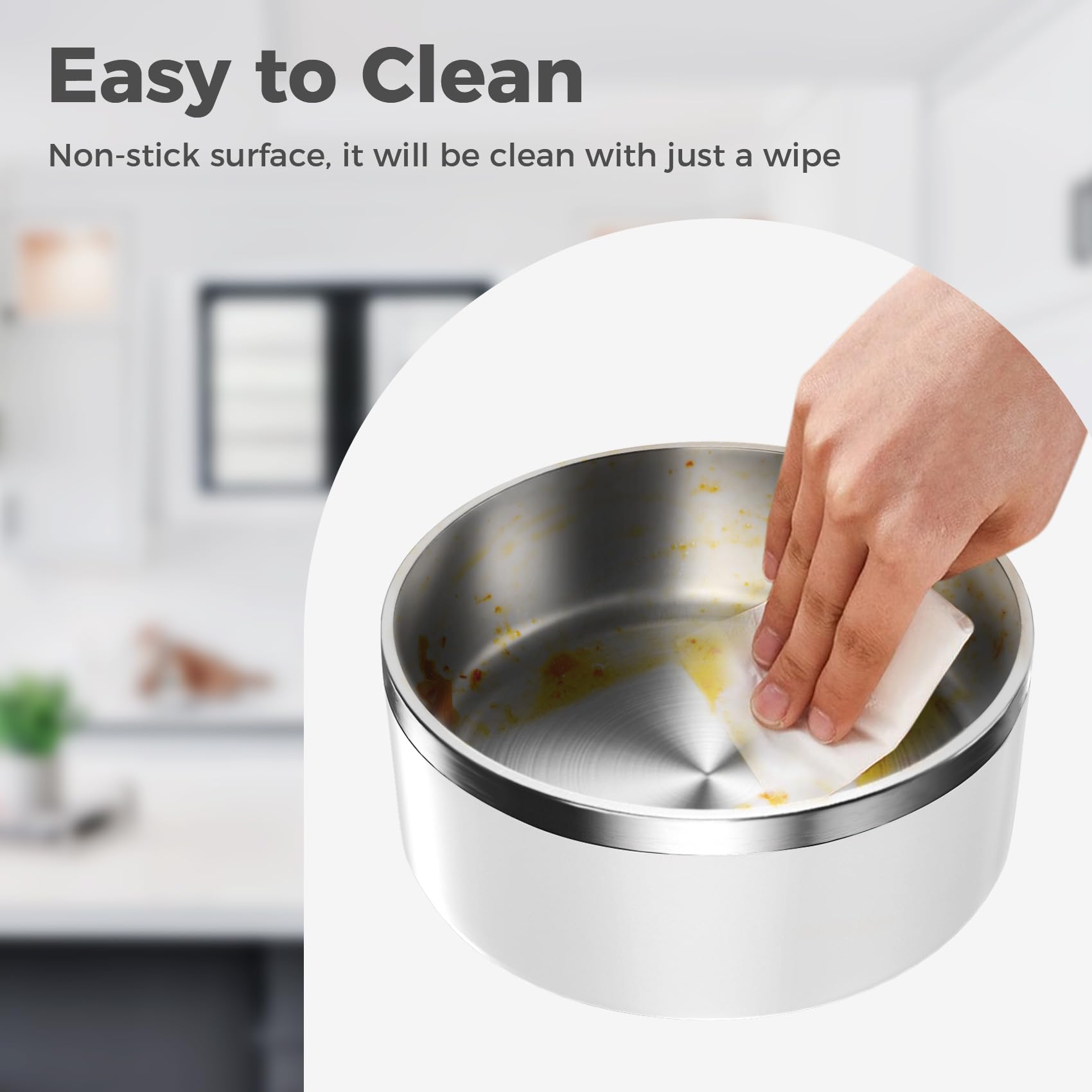WENBOKMIN dishwasher-safe bowl simplifies cleaning after meals