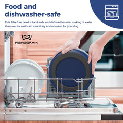 WENBOKMIN dishwasher-safe dog bowl simplifies cleaning after meals.