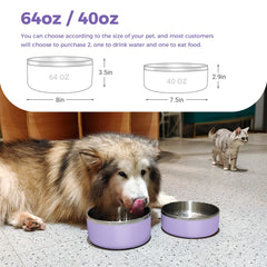 WENBOKMIN dog bowl flat bottom anti-slip design protects floors.