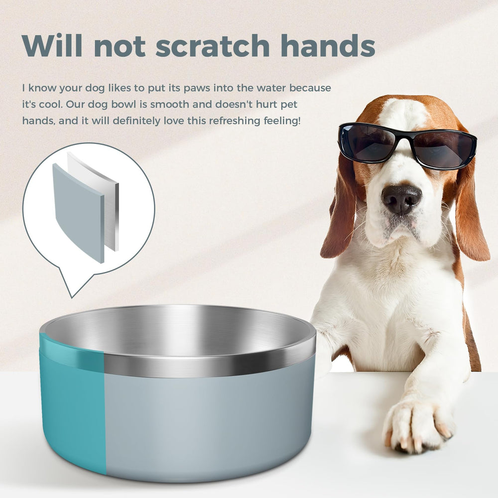 WENBOKMIN dog bowl in use with dog at mealtime