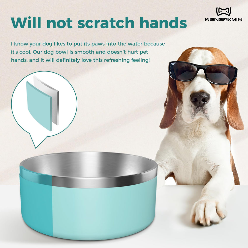 WENBOKMIN non-slip silicone base protects floors during feeding.