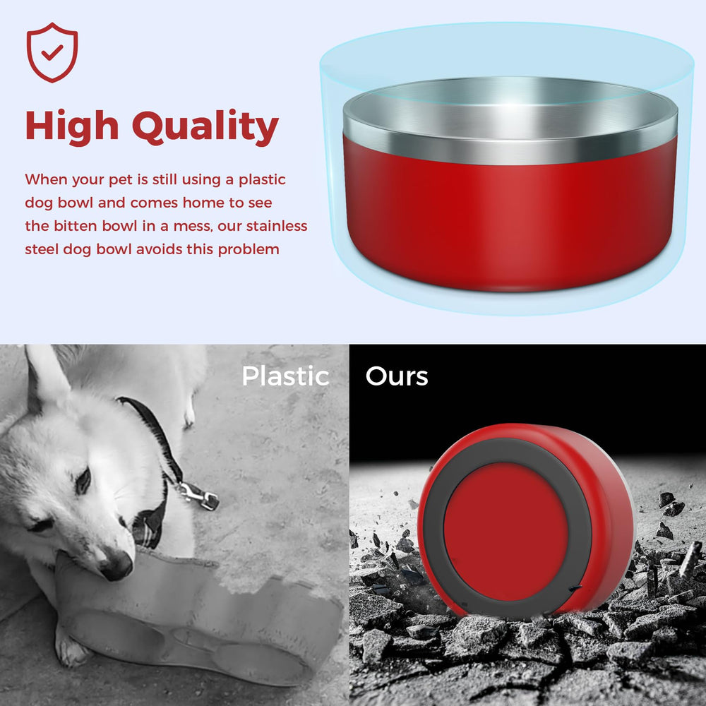 WENBOKMIN dog bowl red color adds style to home dining.