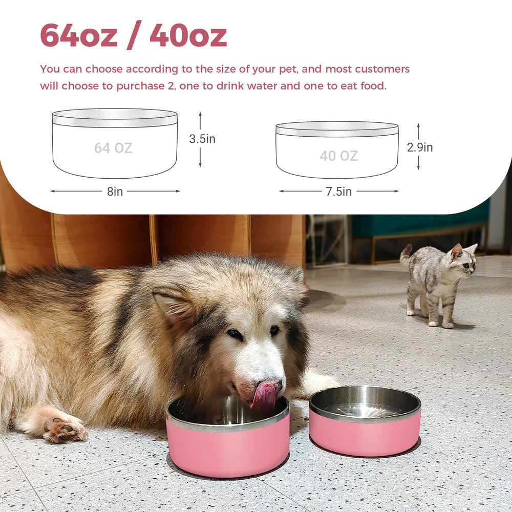 WENBOKMIN dog bowl close-up shows stainless steel quality.