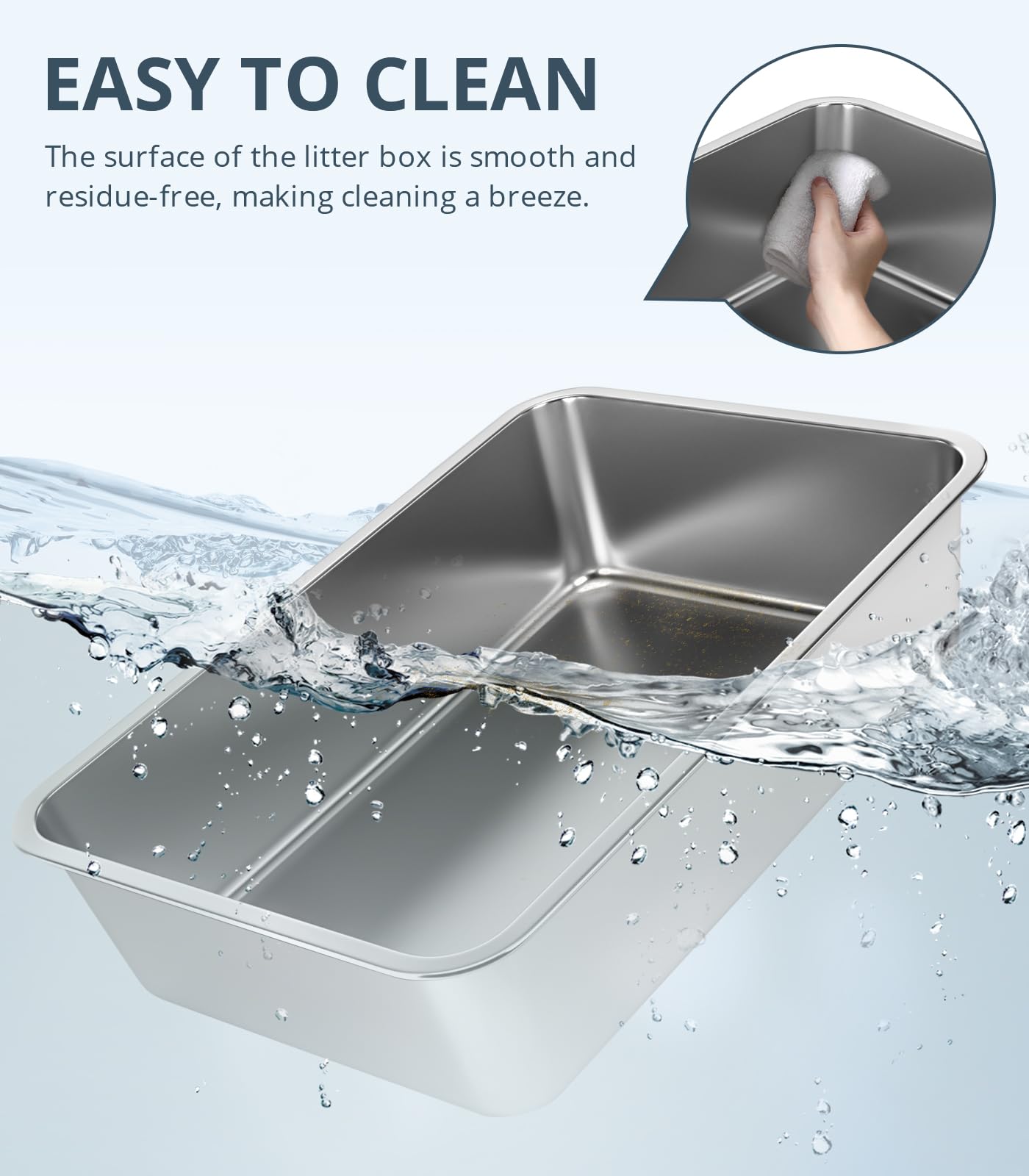WENBOKMIN easy-clean stainless steel design only needs water or wipe-down