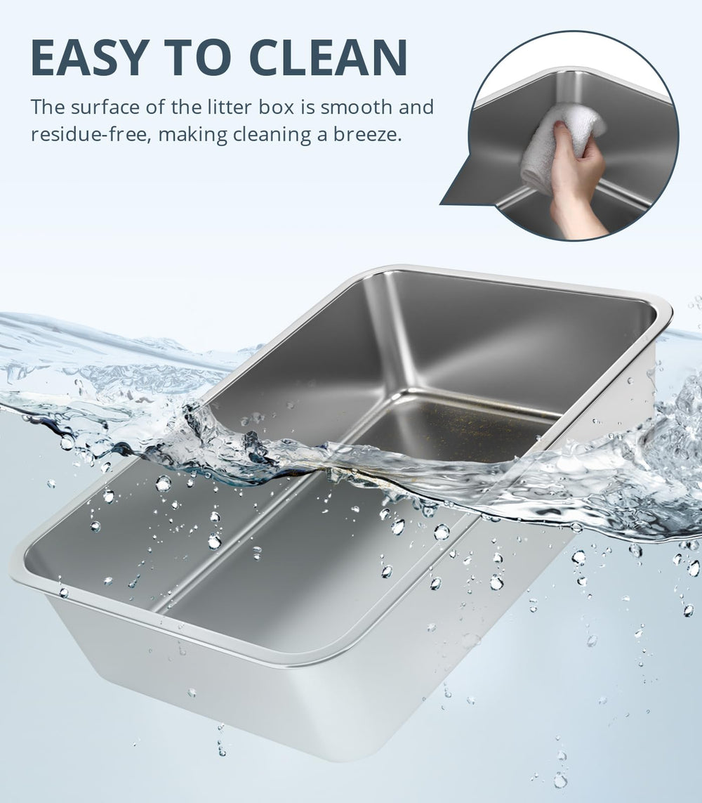WENBOKMIN odor-control litter box features nonstick surface for easier cleaning.