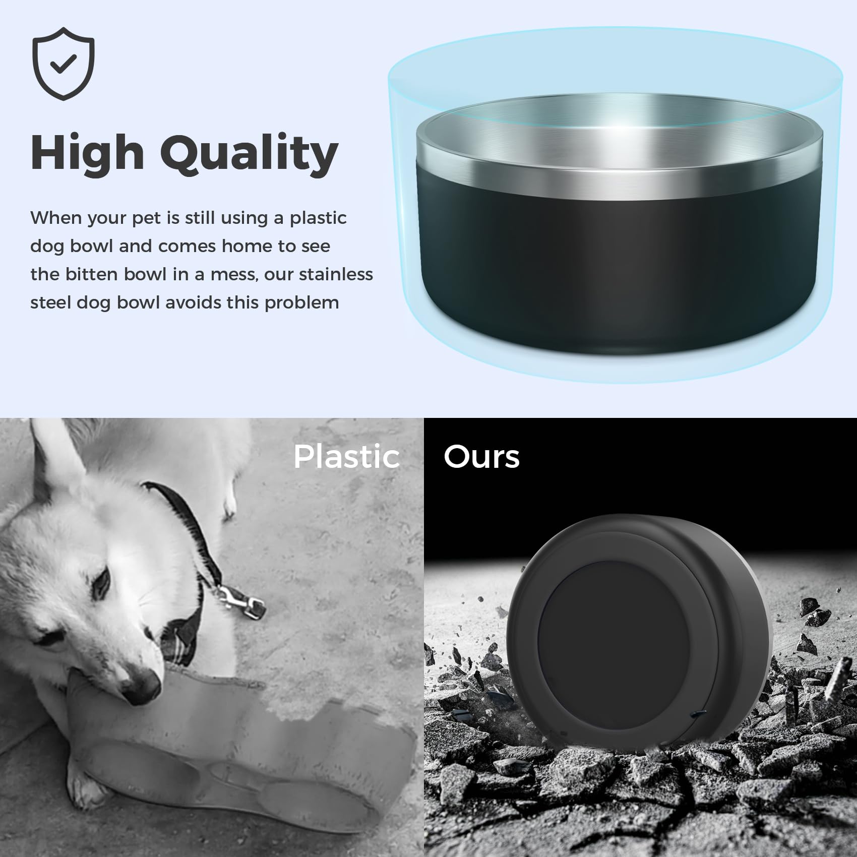 WENBOKMIN black finish adds modern style to any feeding space.