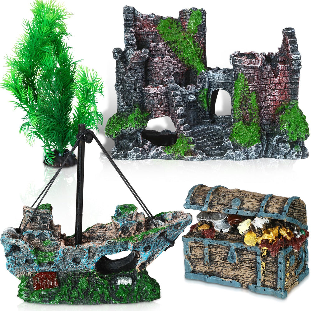 Wenqik castle aquarium decoration enhances underwater scenery and serves as a visual focal point