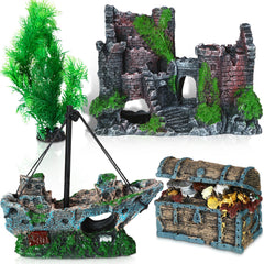 Wenqik castle aquarium decoration enhances underwater scenery and serves as a visual focal point