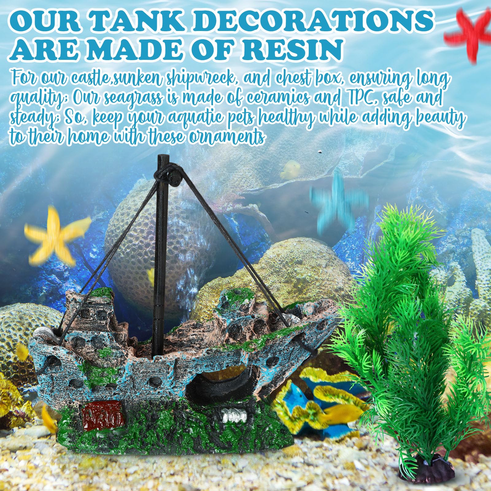 Wenqik fish/shrimp cave hide decor offers hiding places and activity zones
