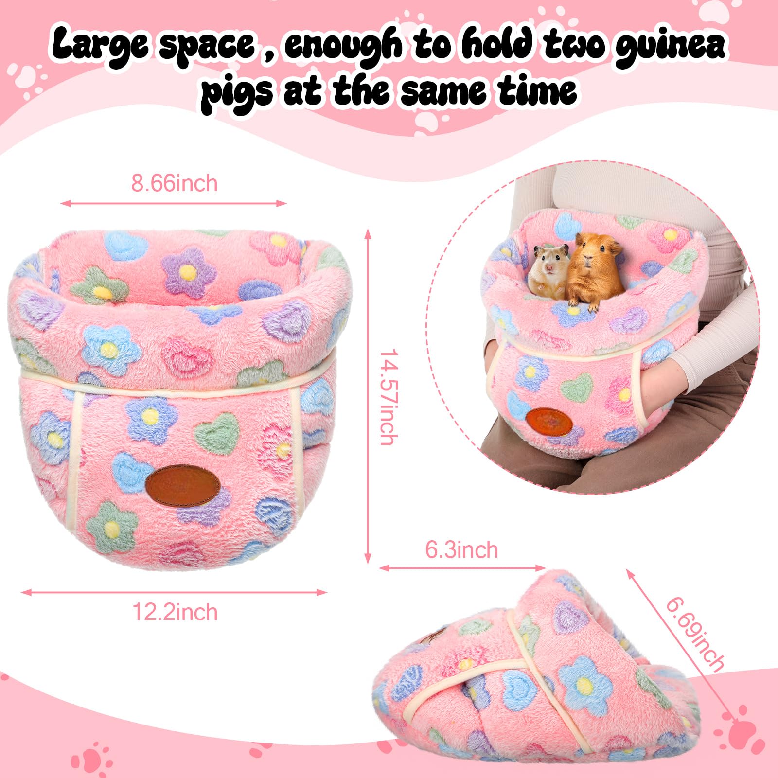Wenqik guinea pig hideout green plush interior creates a soft, warm nap zone.