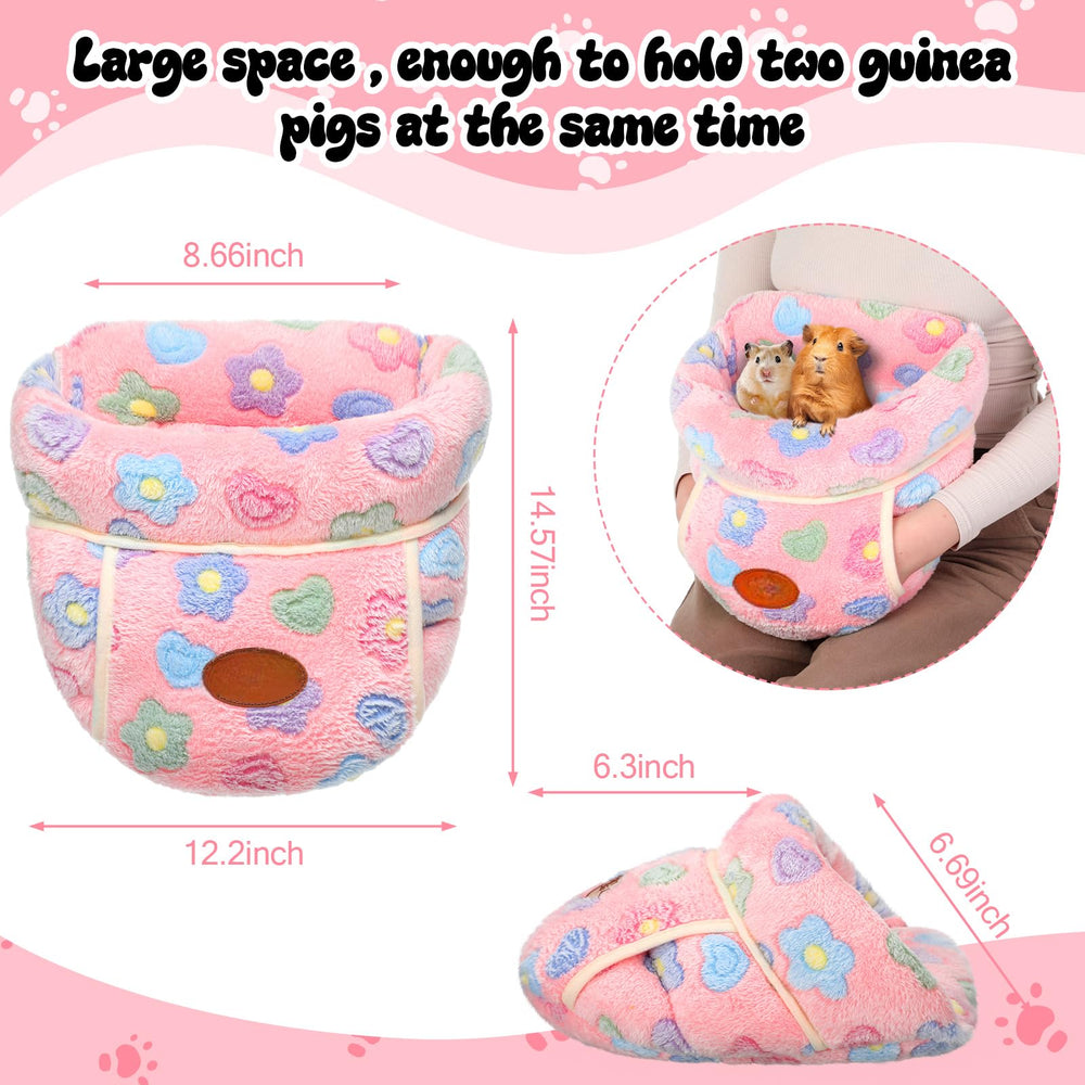 Wenqik guinea pig hideout green plush interior creates a soft, warm nap zone.