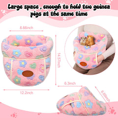 Wenqik guinea pig hideout green plush interior creates a soft, warm nap zone.