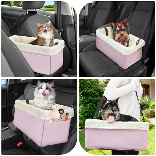 WENRENER dog car seat metal-frame highlights sturdy support for small pets.
