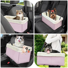 WENRENER dog car seat metal-frame highlights sturdy support for small pets.
