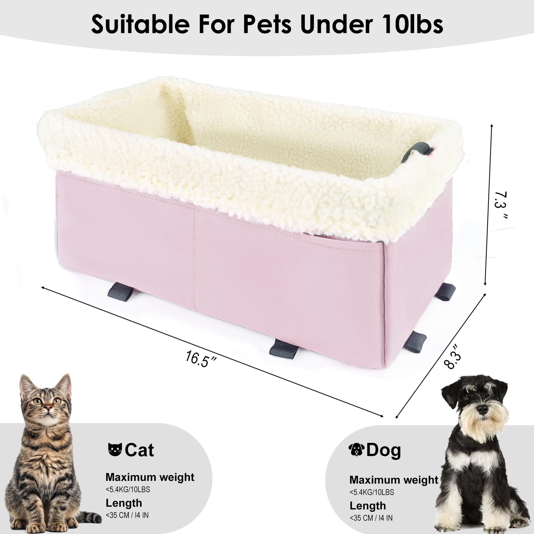 WENRENER dog car seat remove-clean-lambswool enables quick freshening.