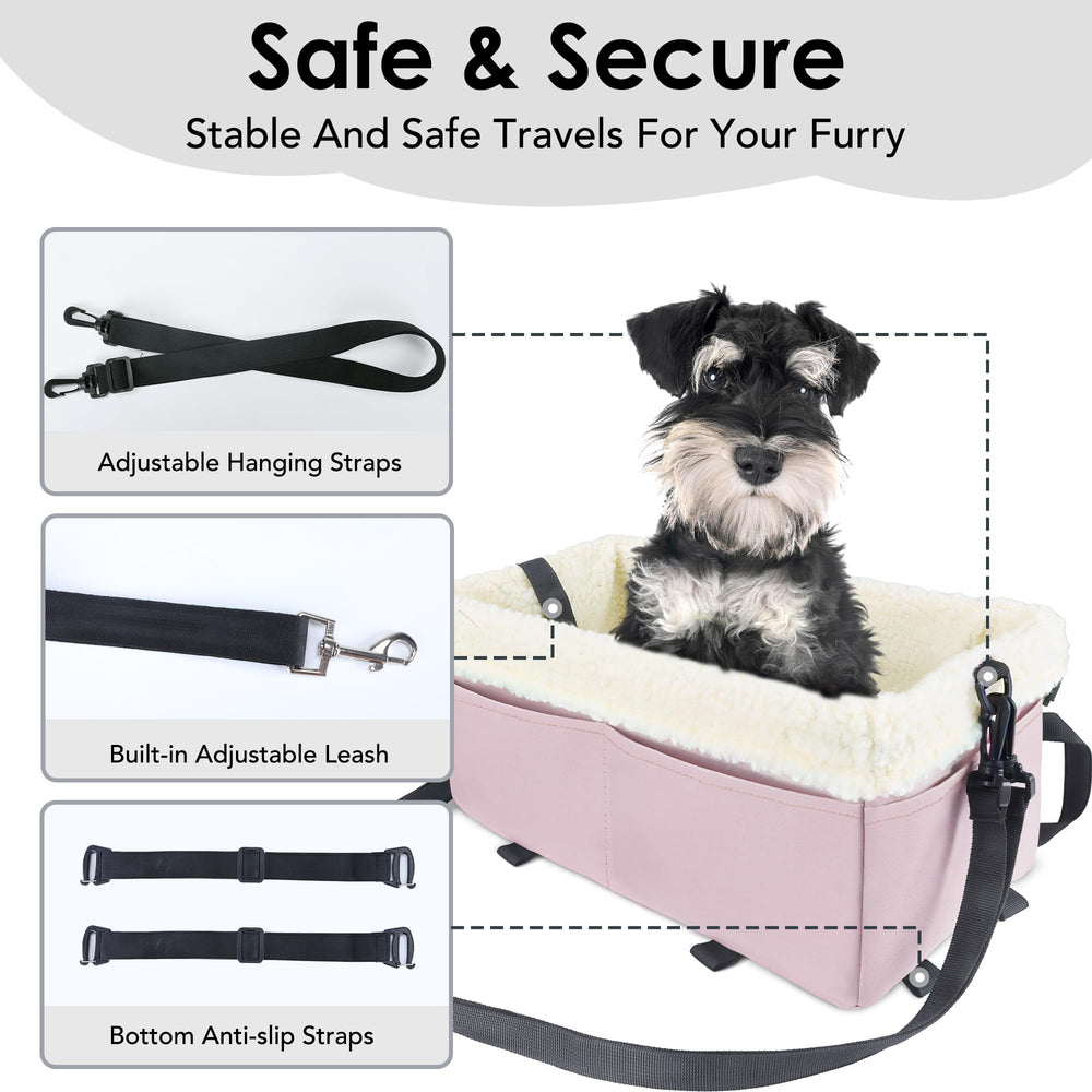 WENRENER dog car seat small-pet-fit confirms compact design for tiny dogs.