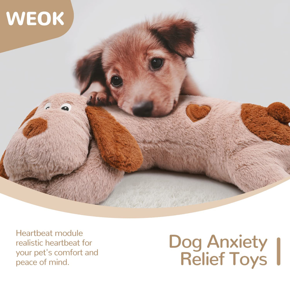 WEOK battery-powered heartbeat device setup demonstrates simple on/off operation.