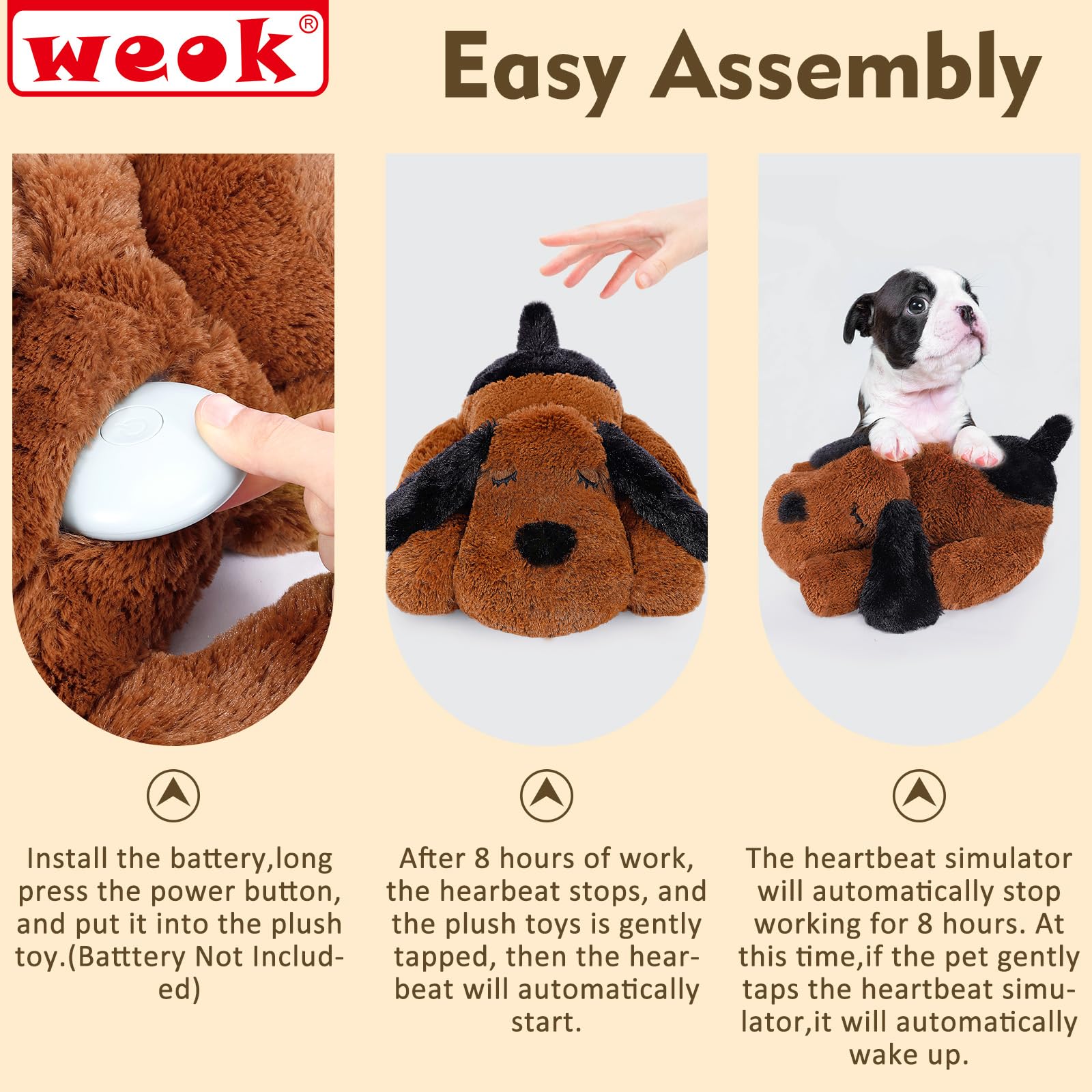 WEOK heartbeat bundle image with plush toy and module.