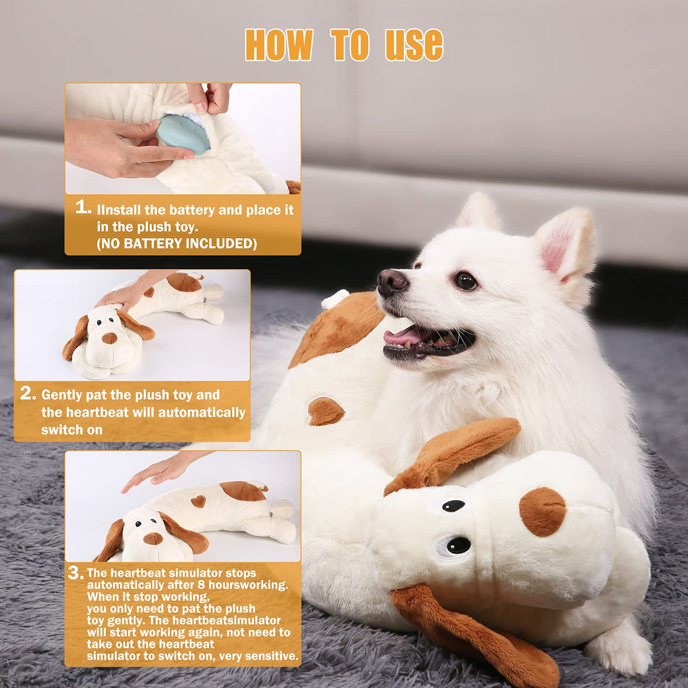 WEOK Heartbeat dog toy washable fabric highlighting durable plush