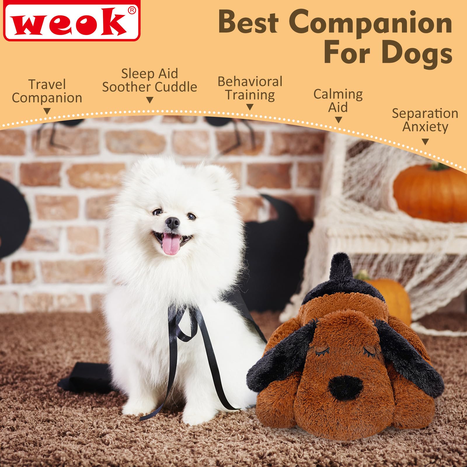 WEOK heartbeat plush toy uses soft fabric for cuddling.