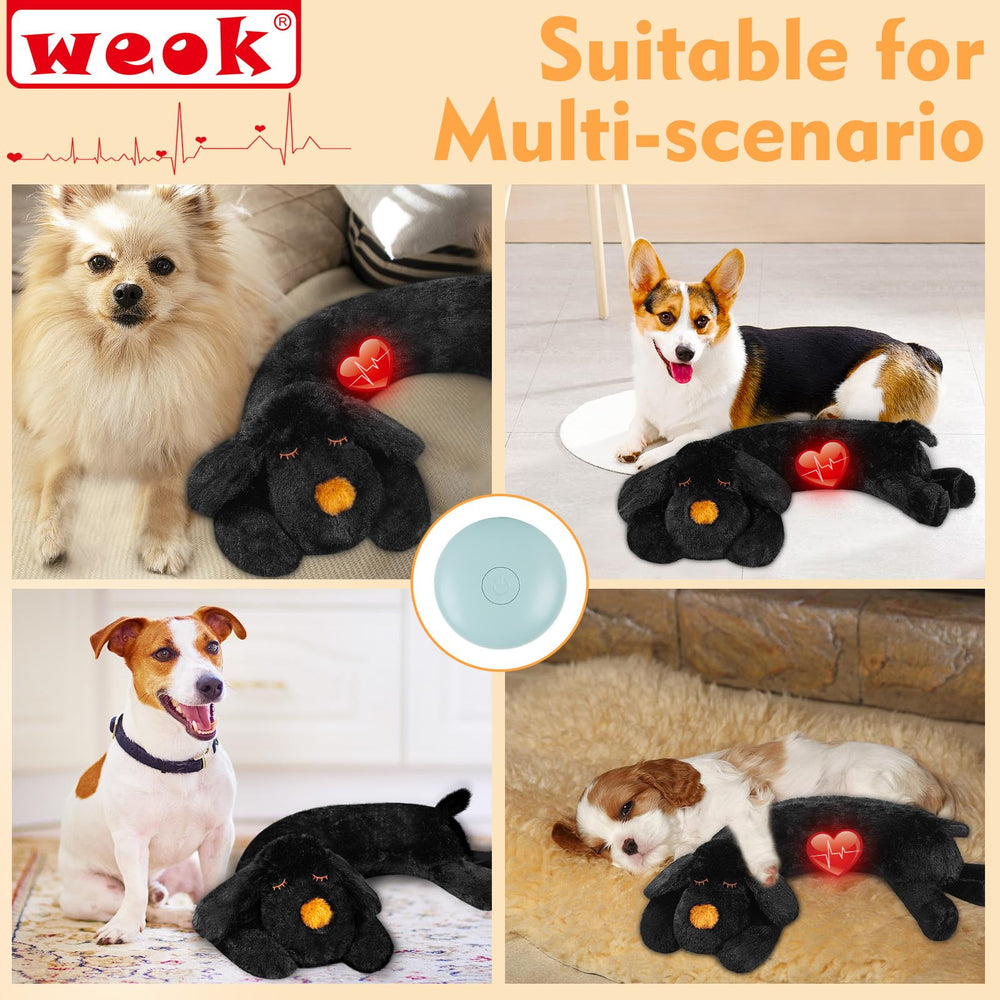 WEOK Heartbeat Puppy toy back view illustrating plush design and comfort
