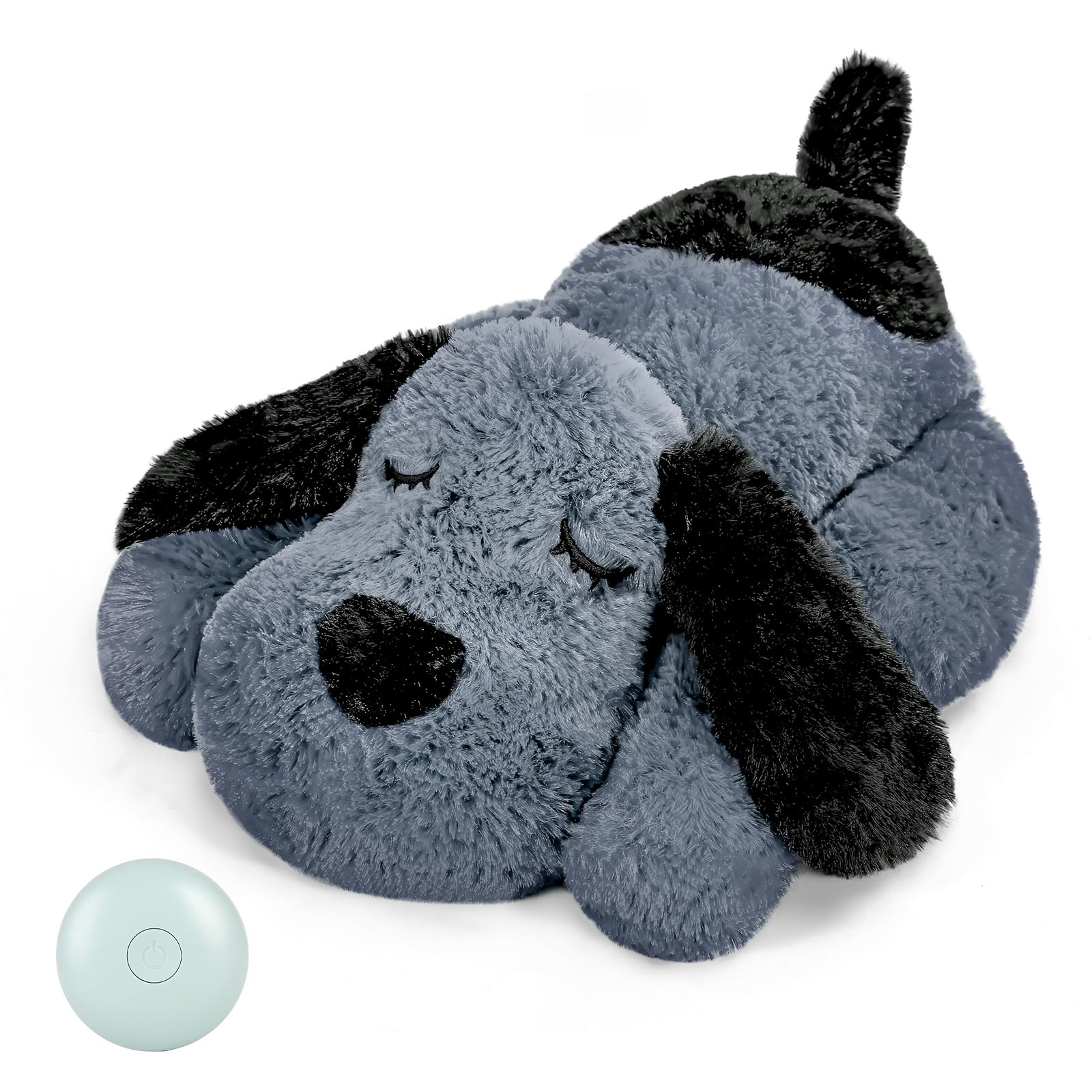 WEOK heartbeat puppy toy closeup showing plush texture for comforting cuddles and calm moments
