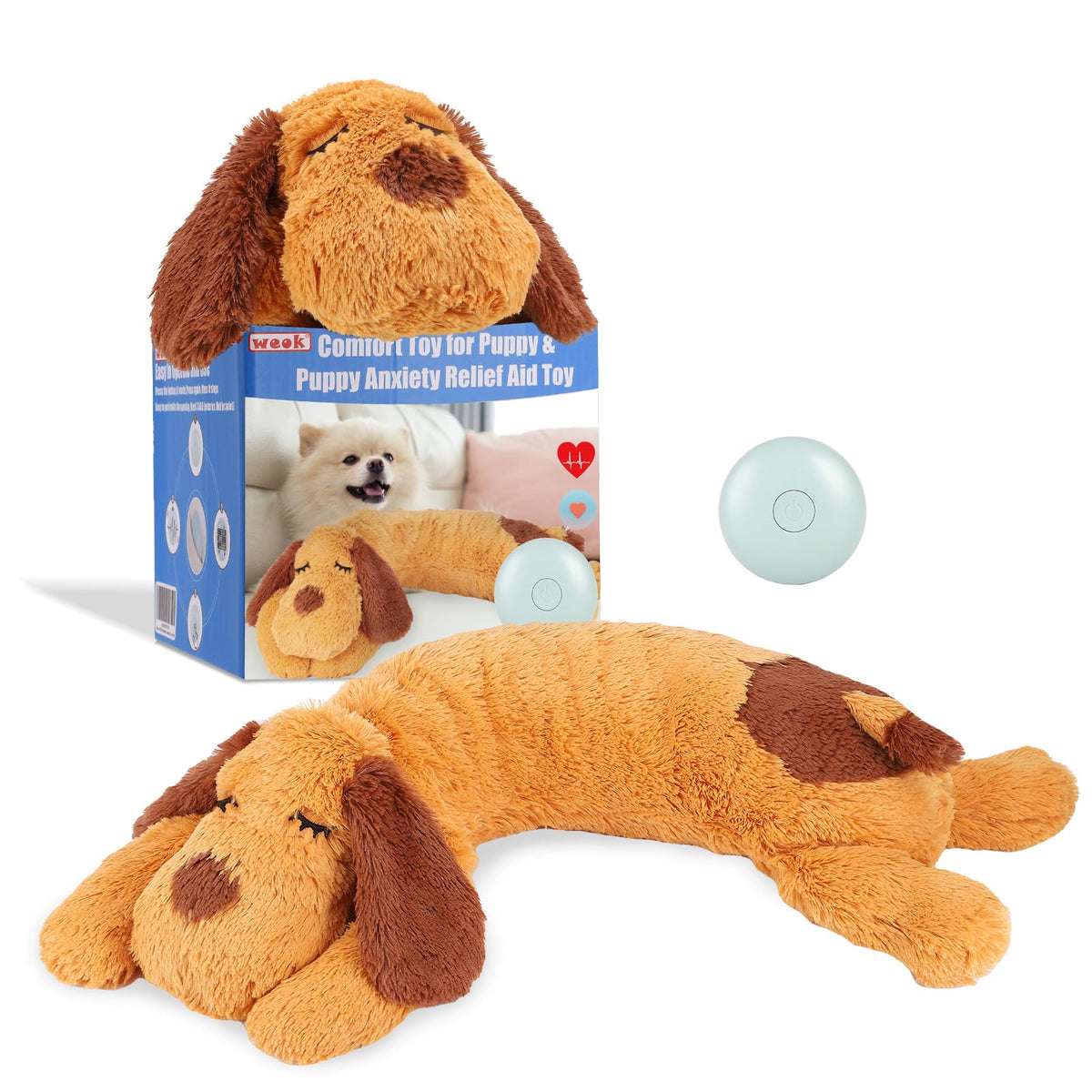 WEOK Heartbeat Puppy Toy cover—soft cuddle companion for sleepy pups