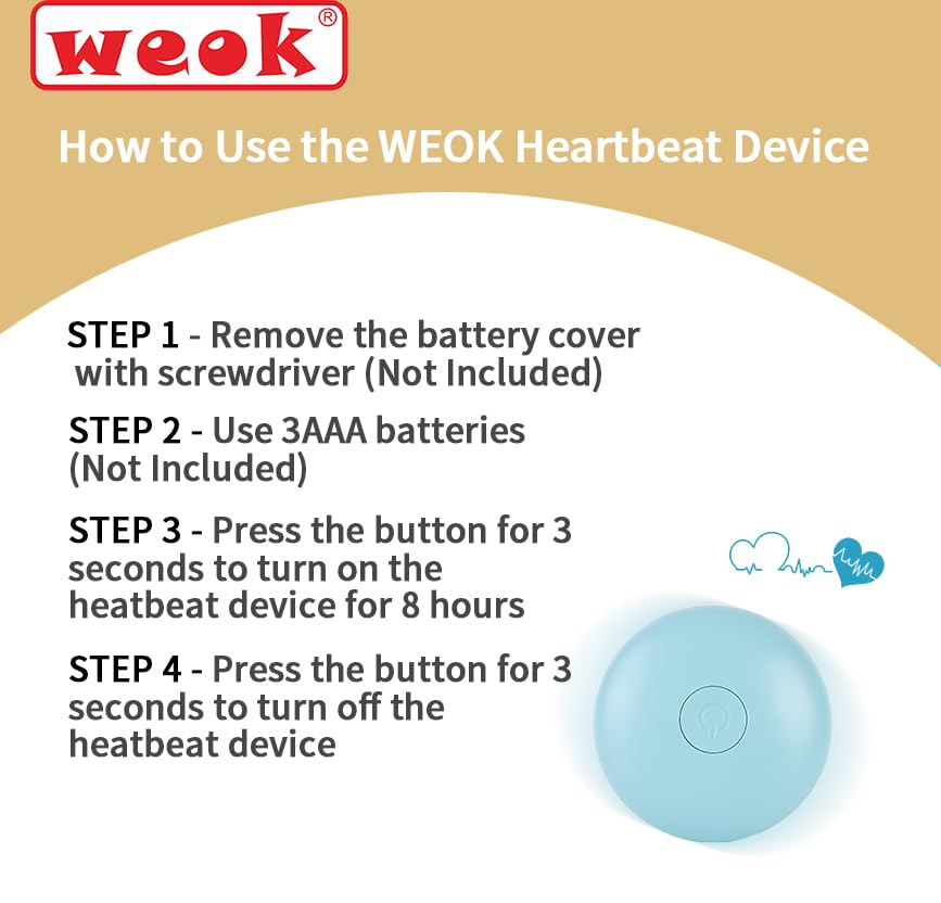 WEOK Heartbeat Puppy Toy in bed—soothing buddy helps puppies settle at night