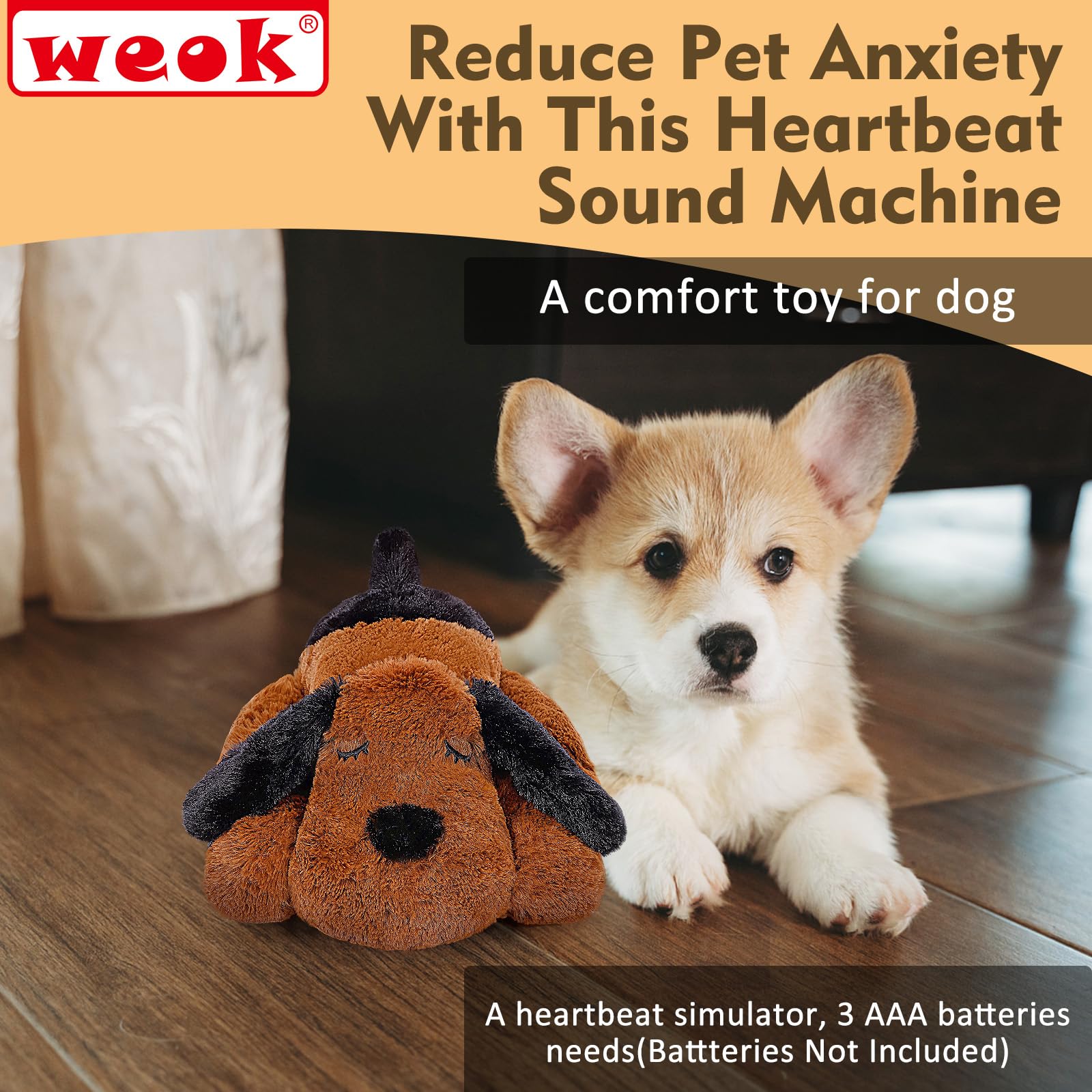 WEOK heartbeat small-breed toy designed for compact dogs.
