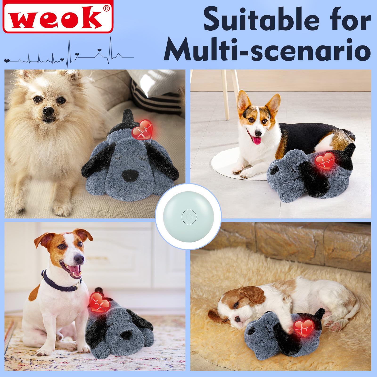 WEOK heartbeat toy machine-washable label signals easy cleaning after use