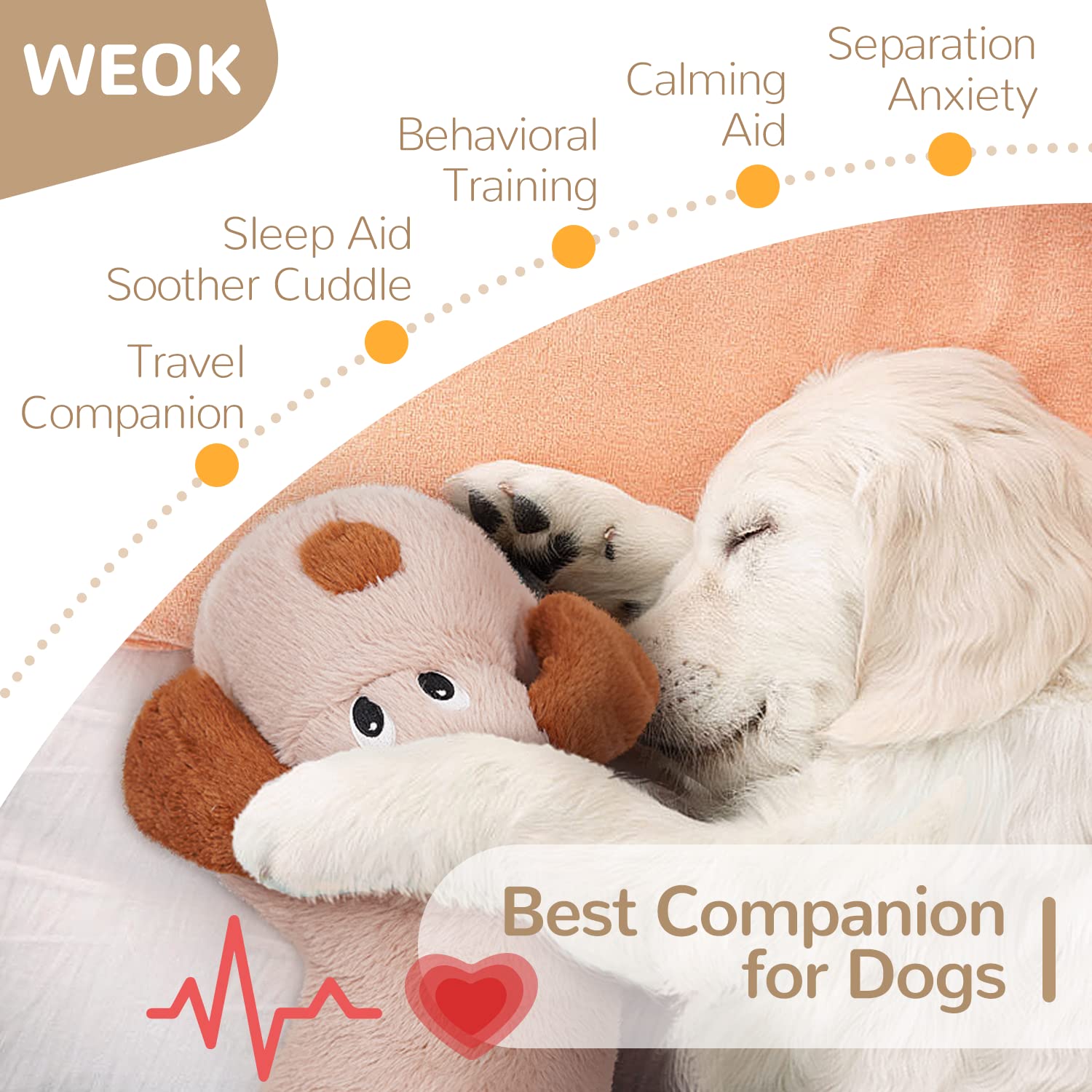 WEOK heartbeat toy during sleep time offers quiet, reassuring nightly ritual.