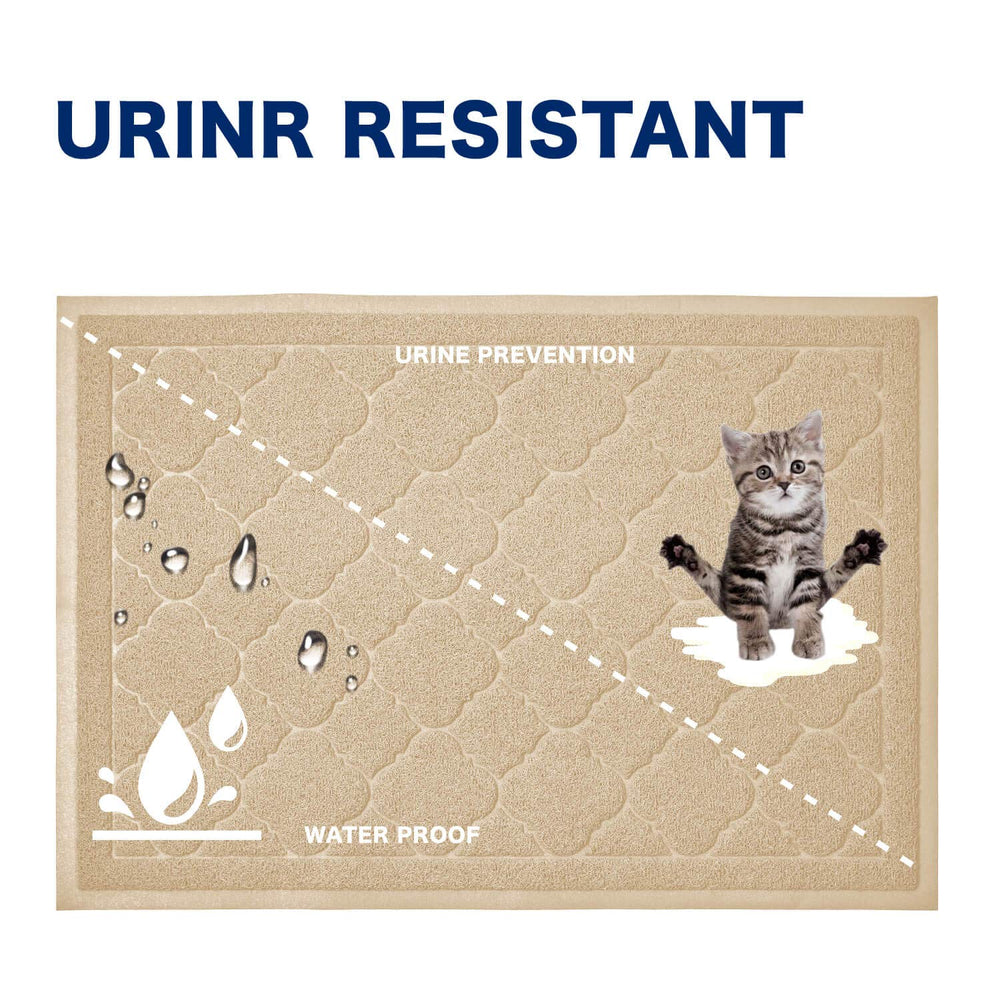 WePet cat litter mat beige XXL easy-clean surface supports quick maintenance