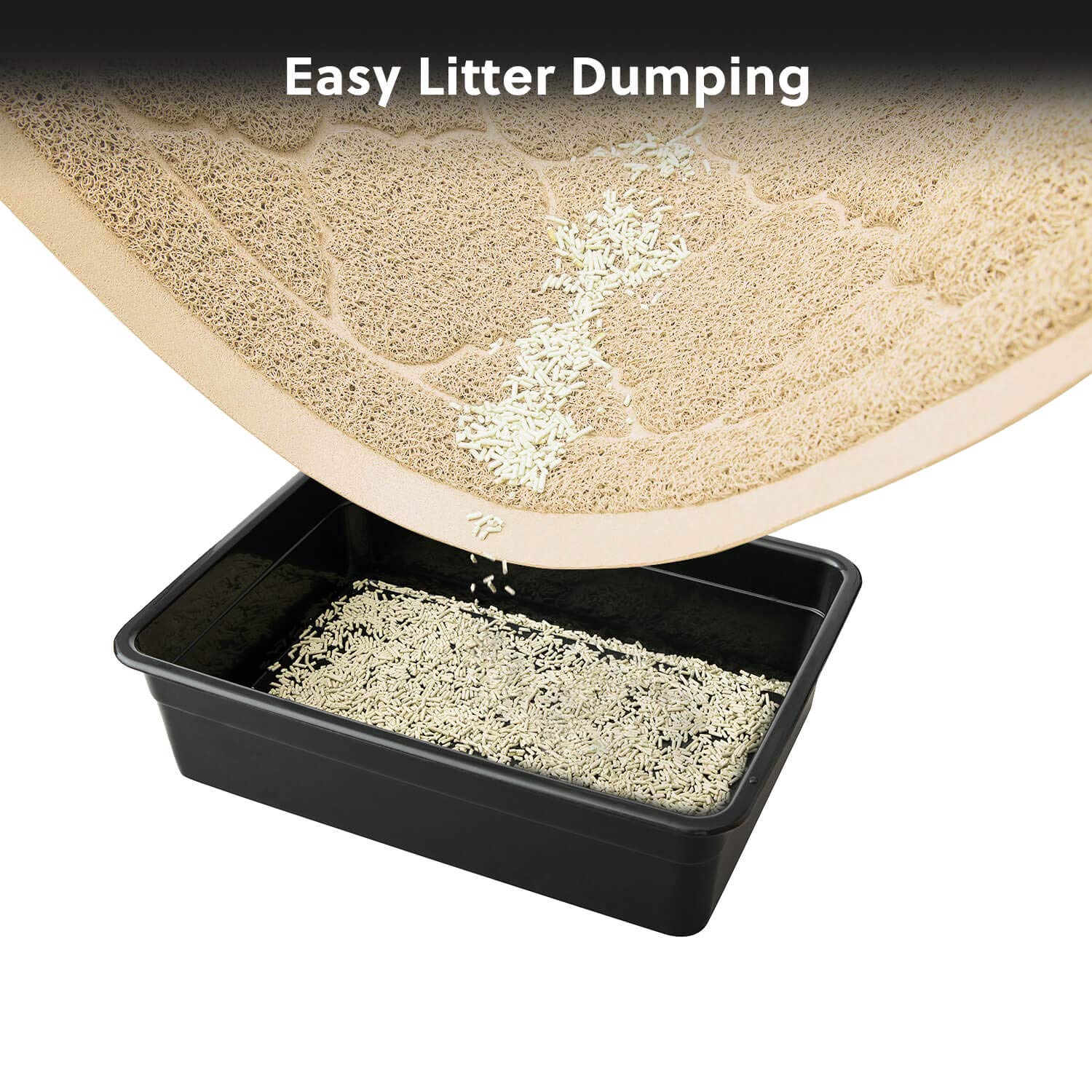 WePet cat litter mat beige XXL floor-protection helps guard wooden floors